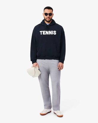 Sweatshirt &agrave; capuche imprim&eacute; tennis