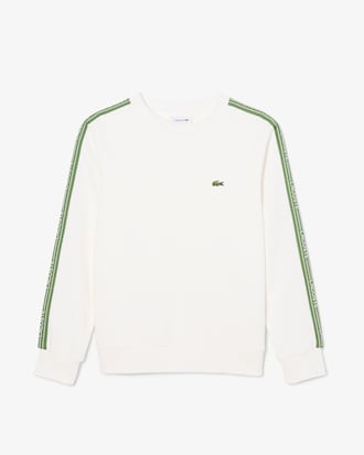 Sweatshirt coton bandes sigl&eacute;es