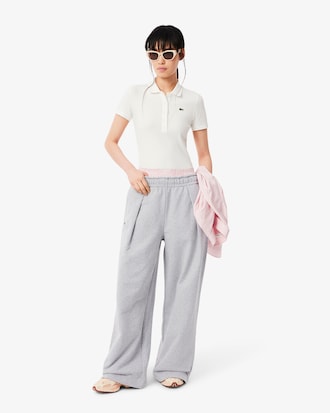 Pantalon wide fit crocodile plissé