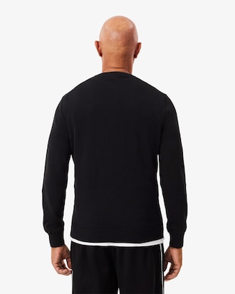 Pull coton uni col V