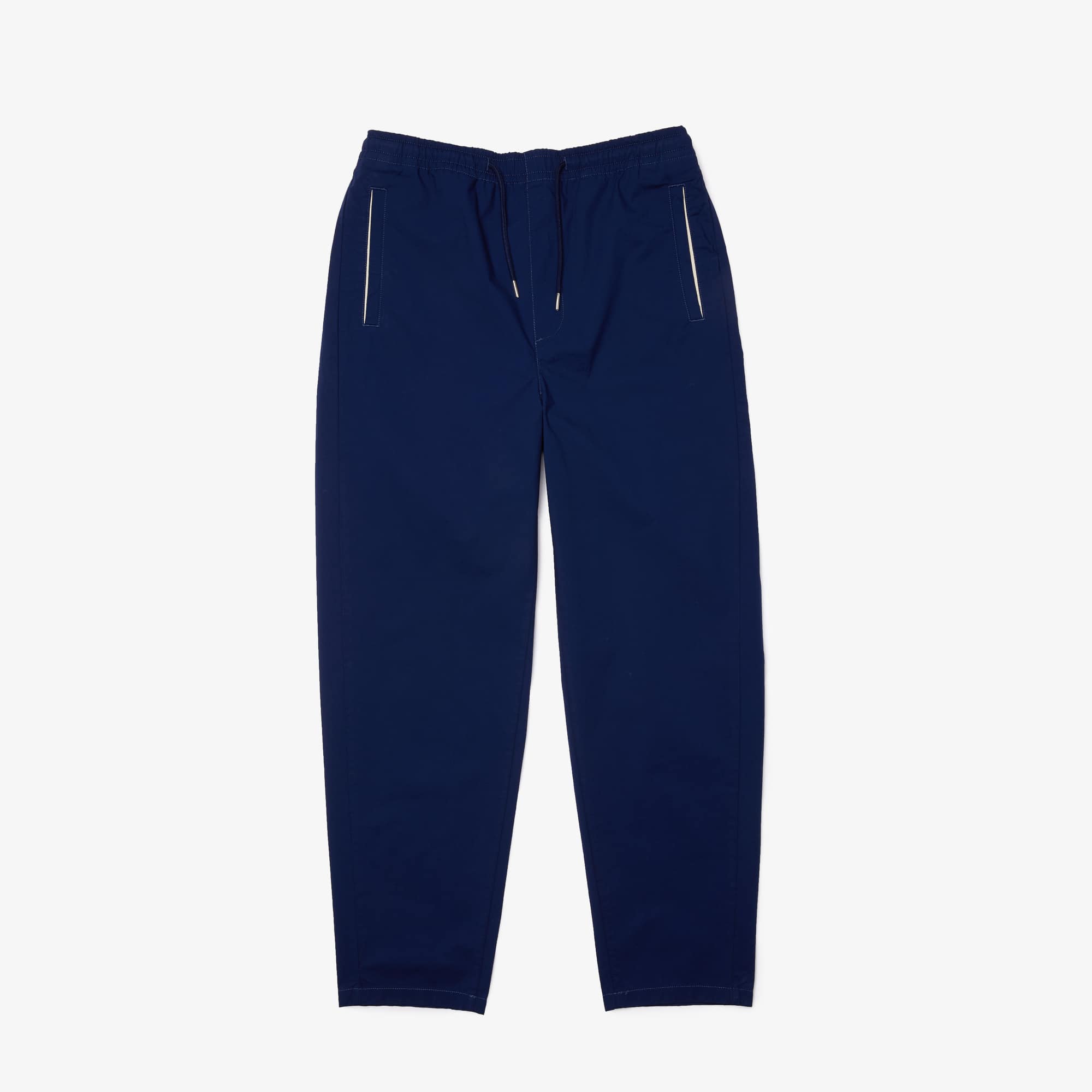 Lacoste Pantalon chino léger en popeline stretch Taille 42 Bleu