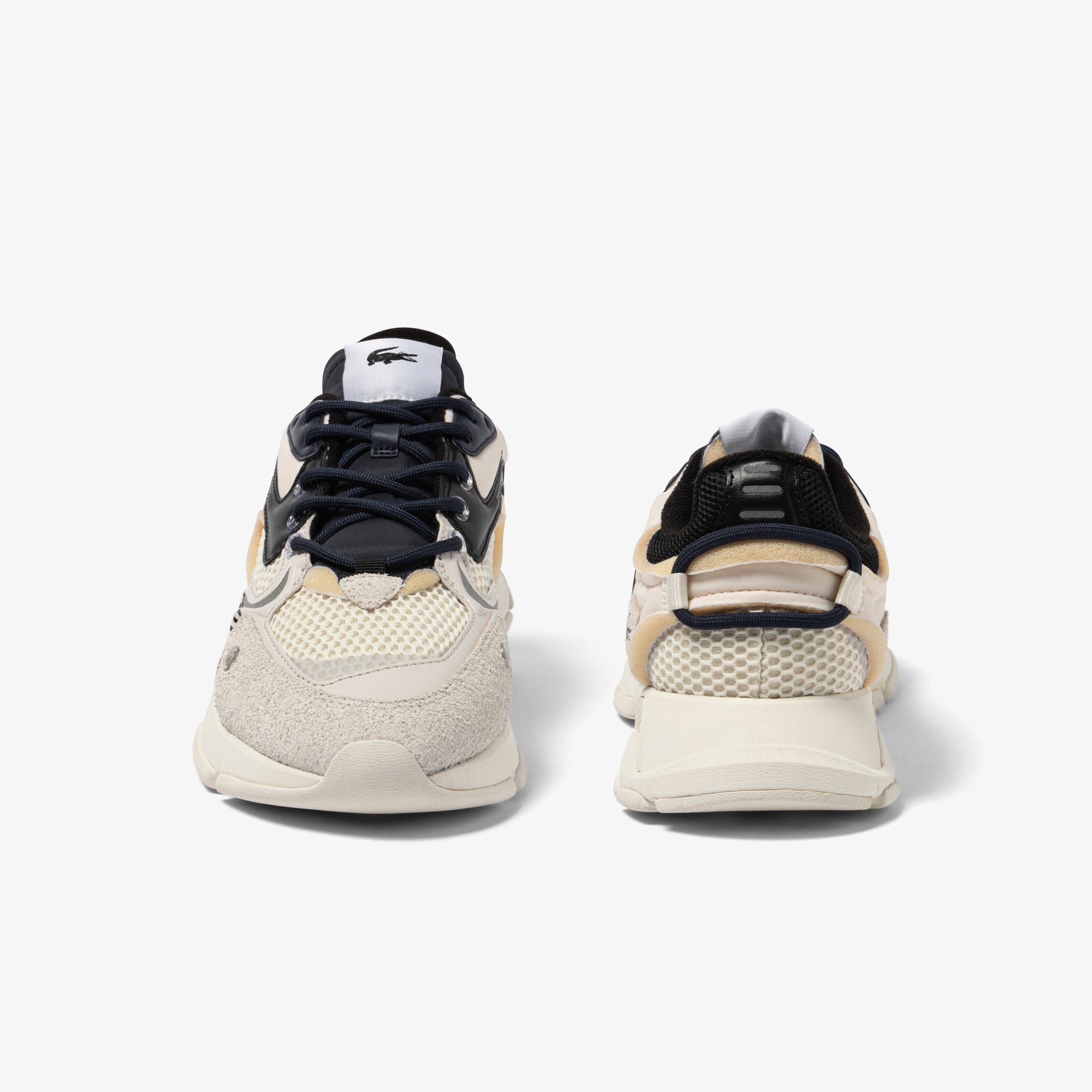 【関税&送料込】Lacoste Multicolor Leather And Mesh L003 Neo Lacoste L003 neo Bleu beige noir