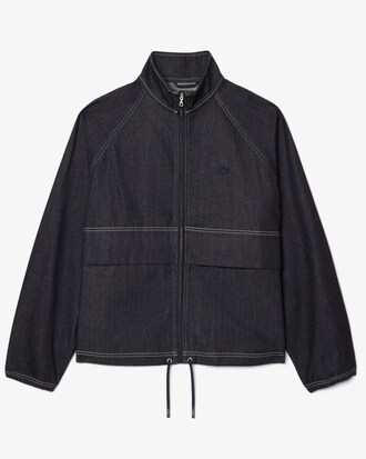 Veste oversize denim zipp&eacute;e