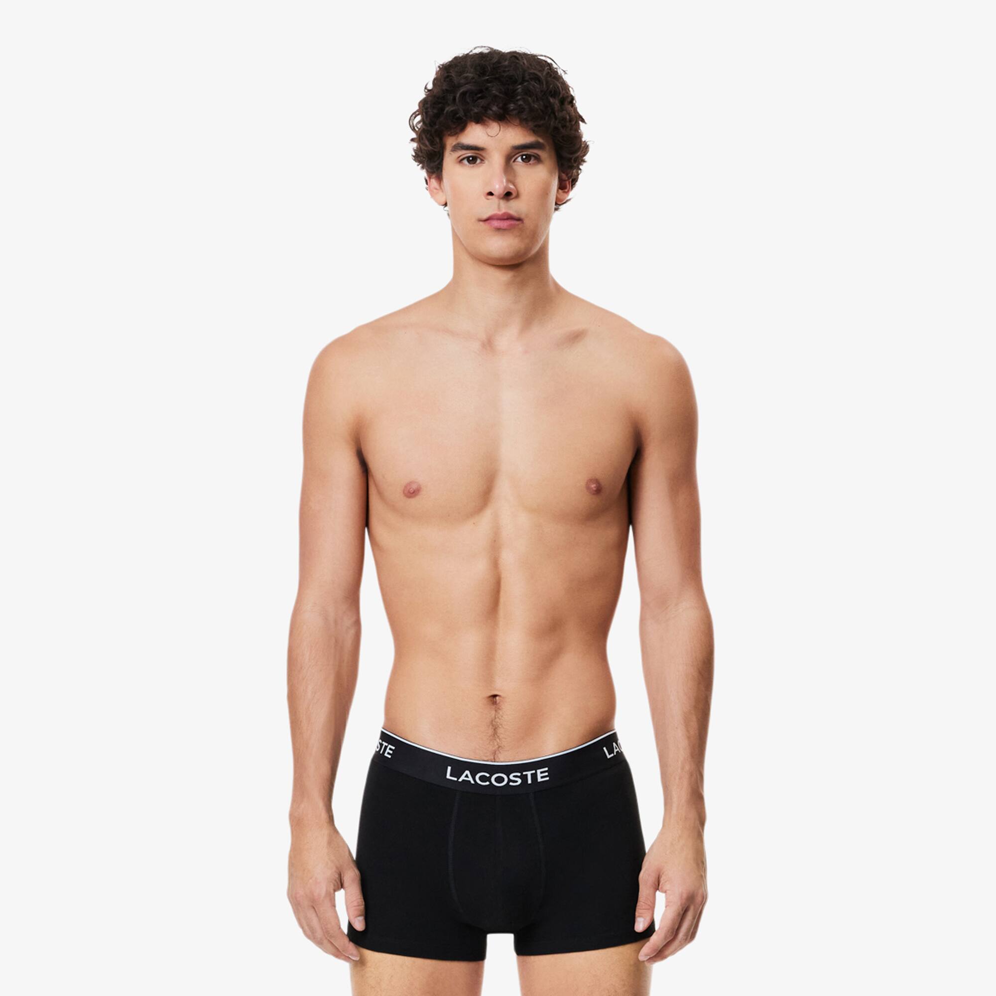 Lacoste Lot De 3 Boxers Courts Casual Unis Taille 5 - L Noir
