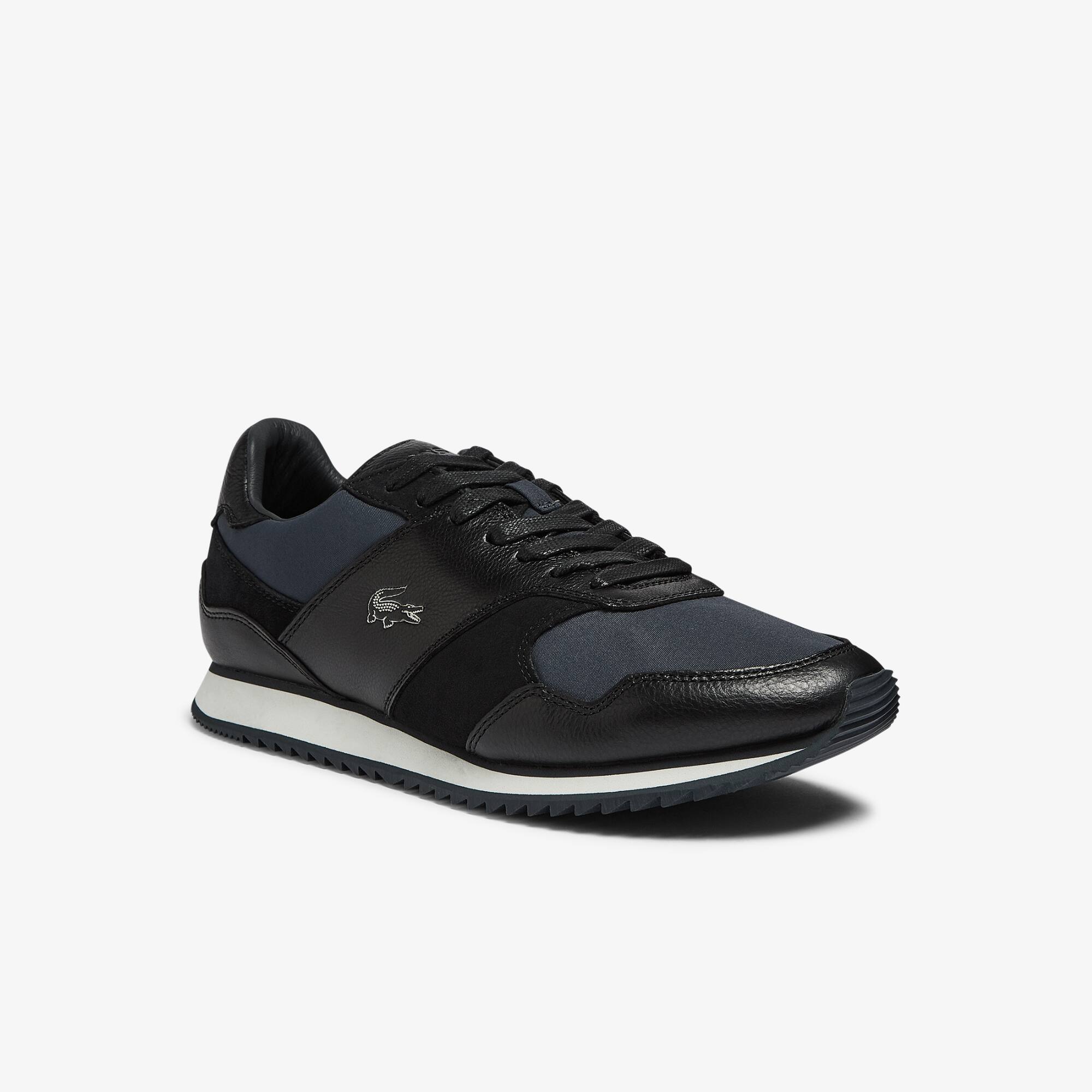 Lacoste Sneakers Aesthet Luxe homme en cuir Taille 40 Noir/gris Foncé