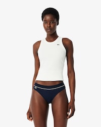 Culotte coton côtelé crocodile brodé