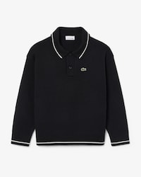 Polo manches longues coton et laine