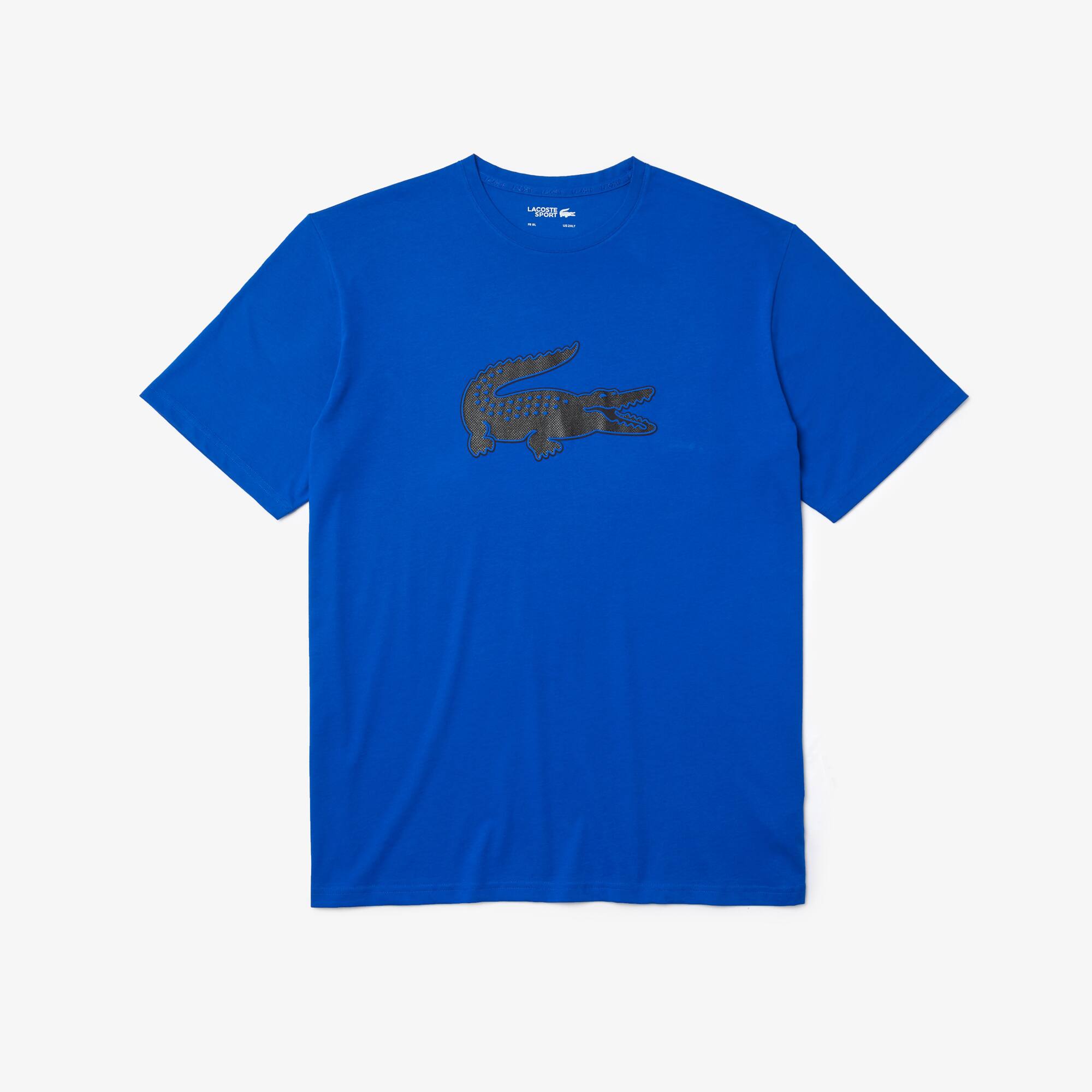 T-shirt Lacoste SPORT en coton imprimé Lacoste (Grande Taille) Taille 15 - 12L Bleu / Noir