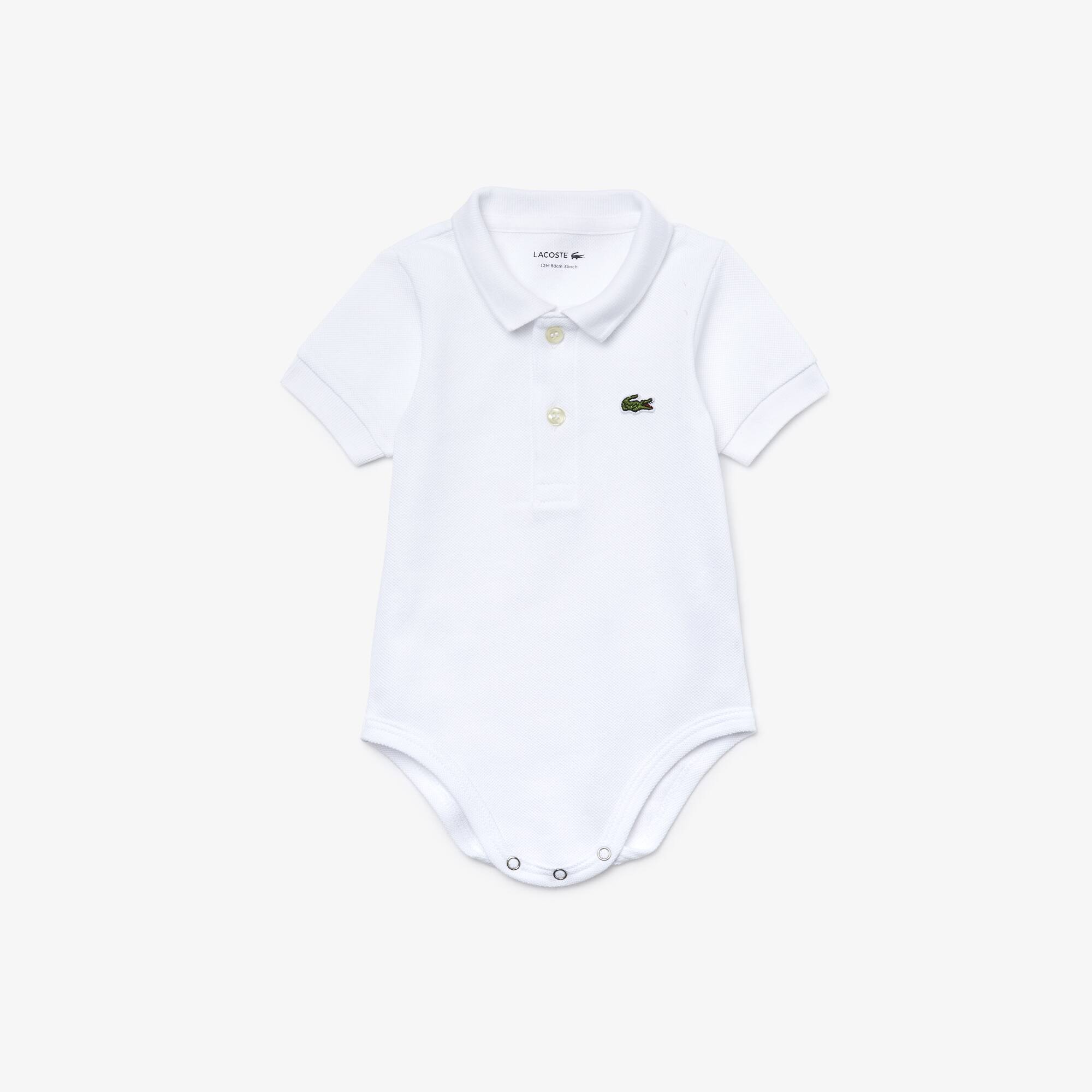 Lacoste Body bébé en piqué de coton bio avec boîte en carton recyclé Taille 1 an Blanc