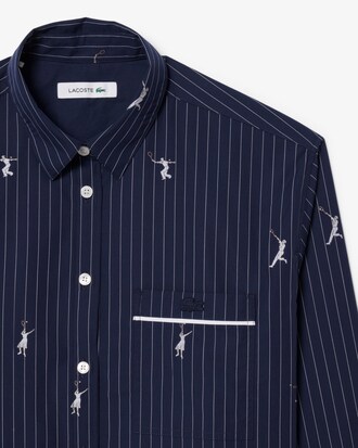 Chemise oversize motifs jacquard