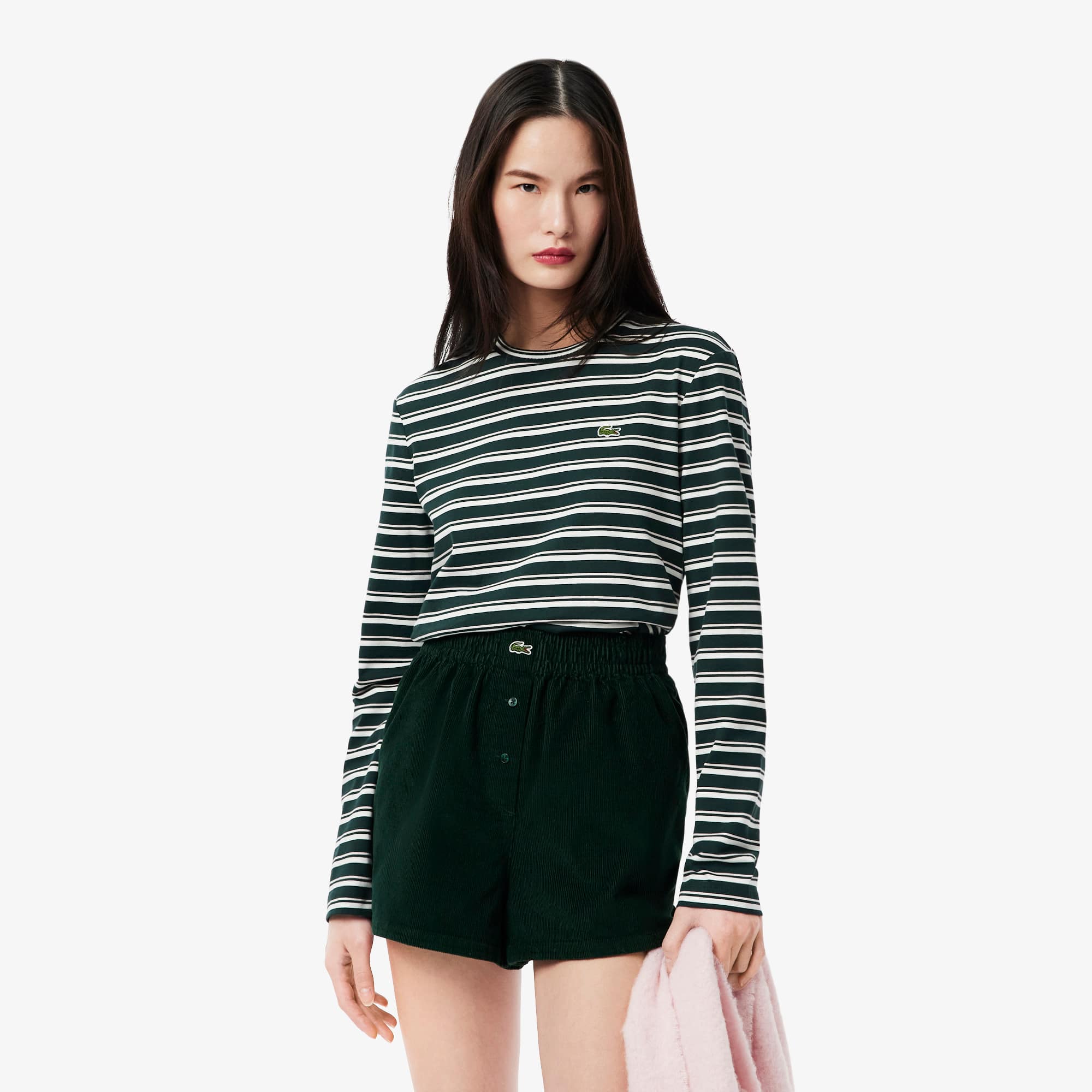 T-shirt manches longues jersey rayé