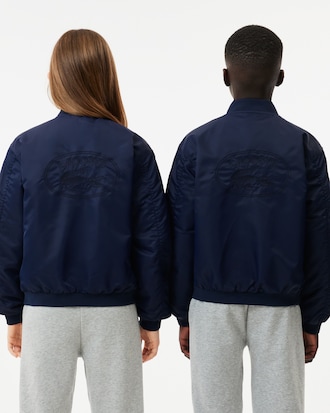 Blouson teddy nylon color-block