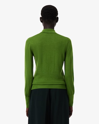 Pull col polo laine mérinos Défilé