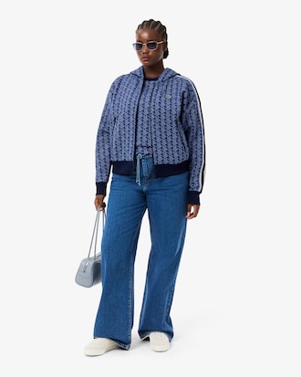 Sweatshirt à capuche jacquard monogramme