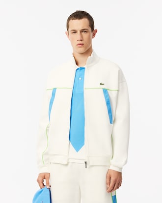 Sweatshirt zippé loose fit en Piqué