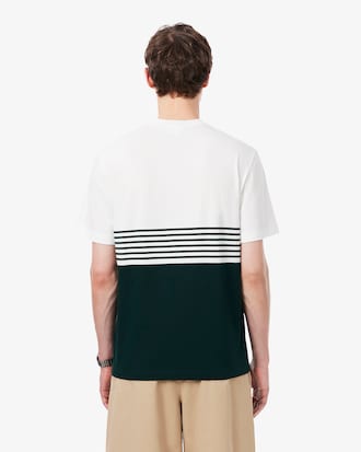 T-shirt jersey ray&eacute; color-block