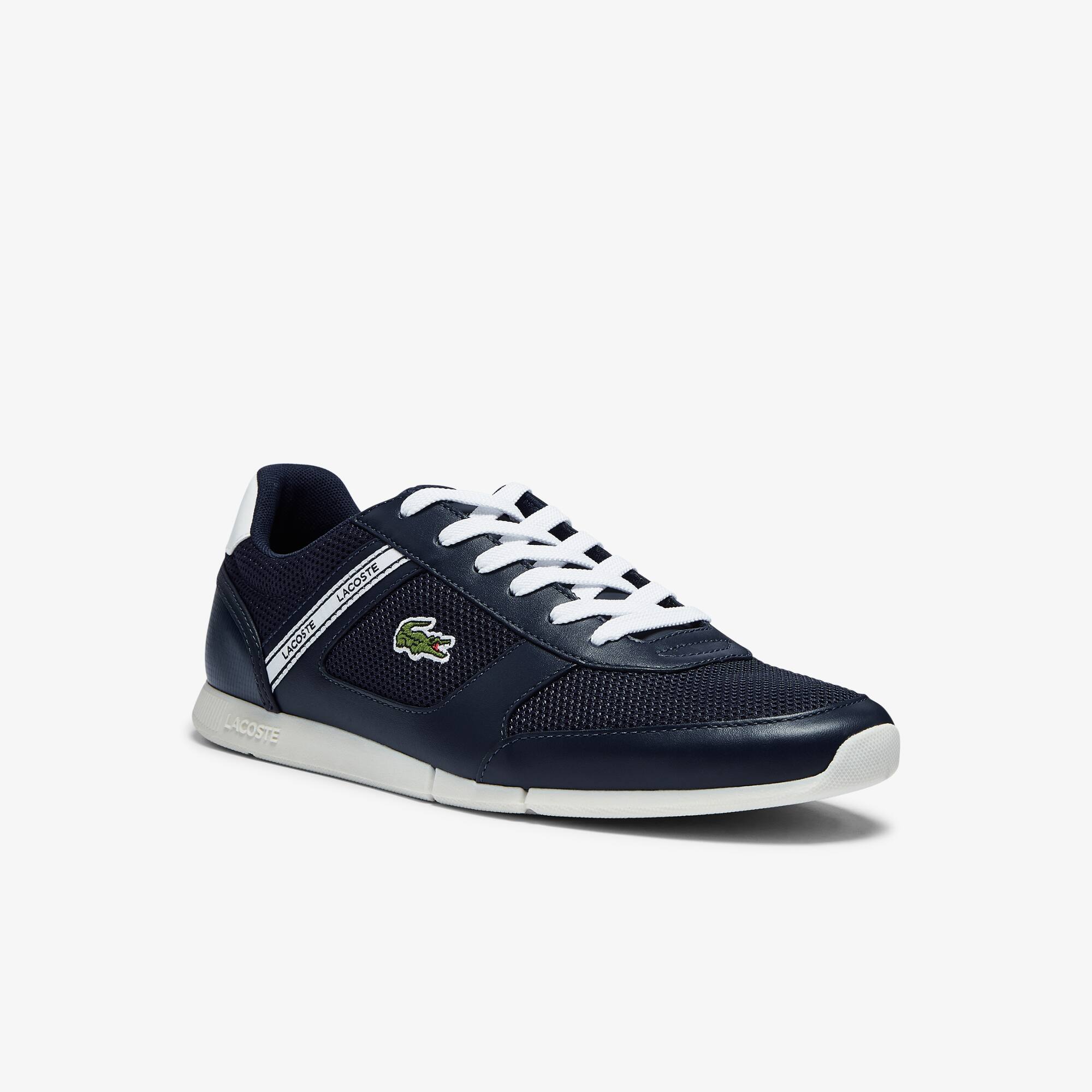 Lacoste Sneakers Menerva Sport homme en tissu et cuir Taille 42.5 Marine/blanc