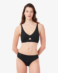 Brassi&egrave;re microfibre ceinture ajour&eacute;e