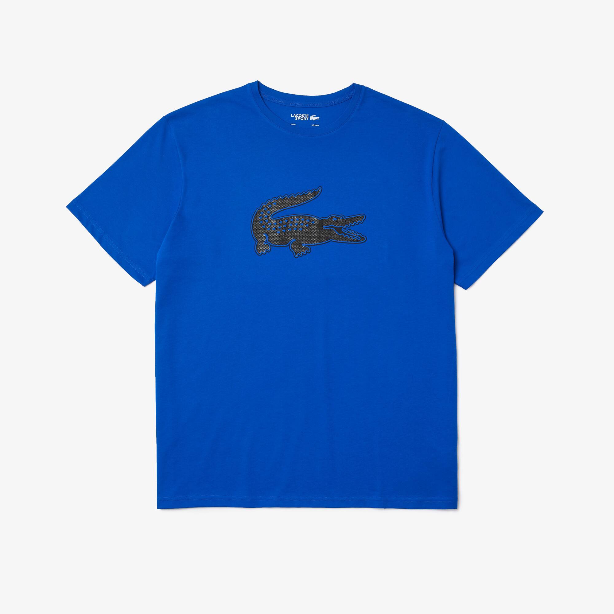 T-shirt Lacoste SPORT respirant avec logo (Grande Taille) Taille 12 - 10R Bleu / Noir