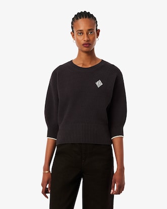 Pull col rond coton