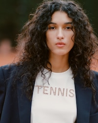 T-shirt broderie Tennis