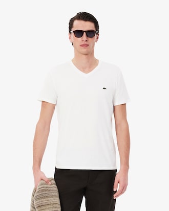 T-shirt coton Pima léger col V