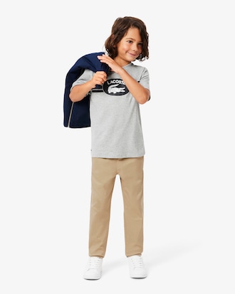 Pantalon chino gabardine de coton stretch