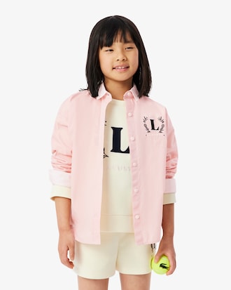 Chemise popeline badge brod&eacute;