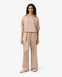 Pantalon oversize satin&eacute;