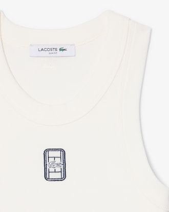 D&eacute;bardeur maille c&ocirc;tel&eacute;e badge slim fit