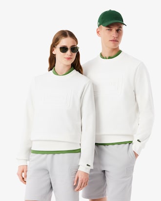 Sweatshirt molleton marquage emboss&eacute;