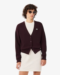 Cardigan col V point mousse coton