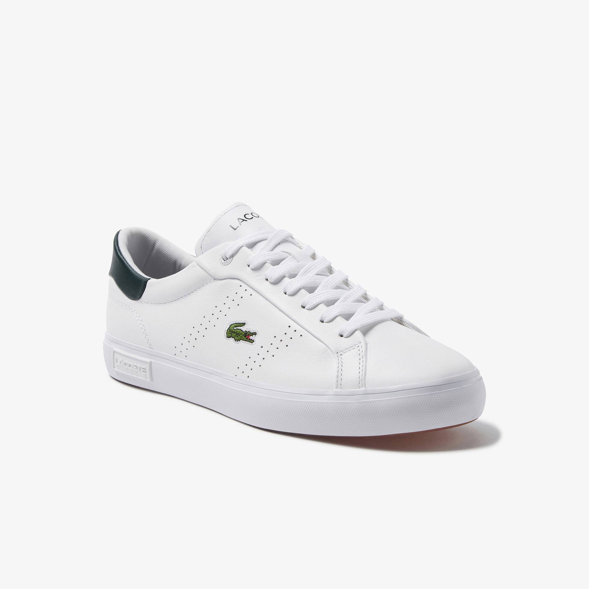chaussures blanches lacoste