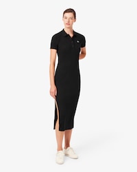 Robe polo longue coton c&ocirc;tel&eacute;