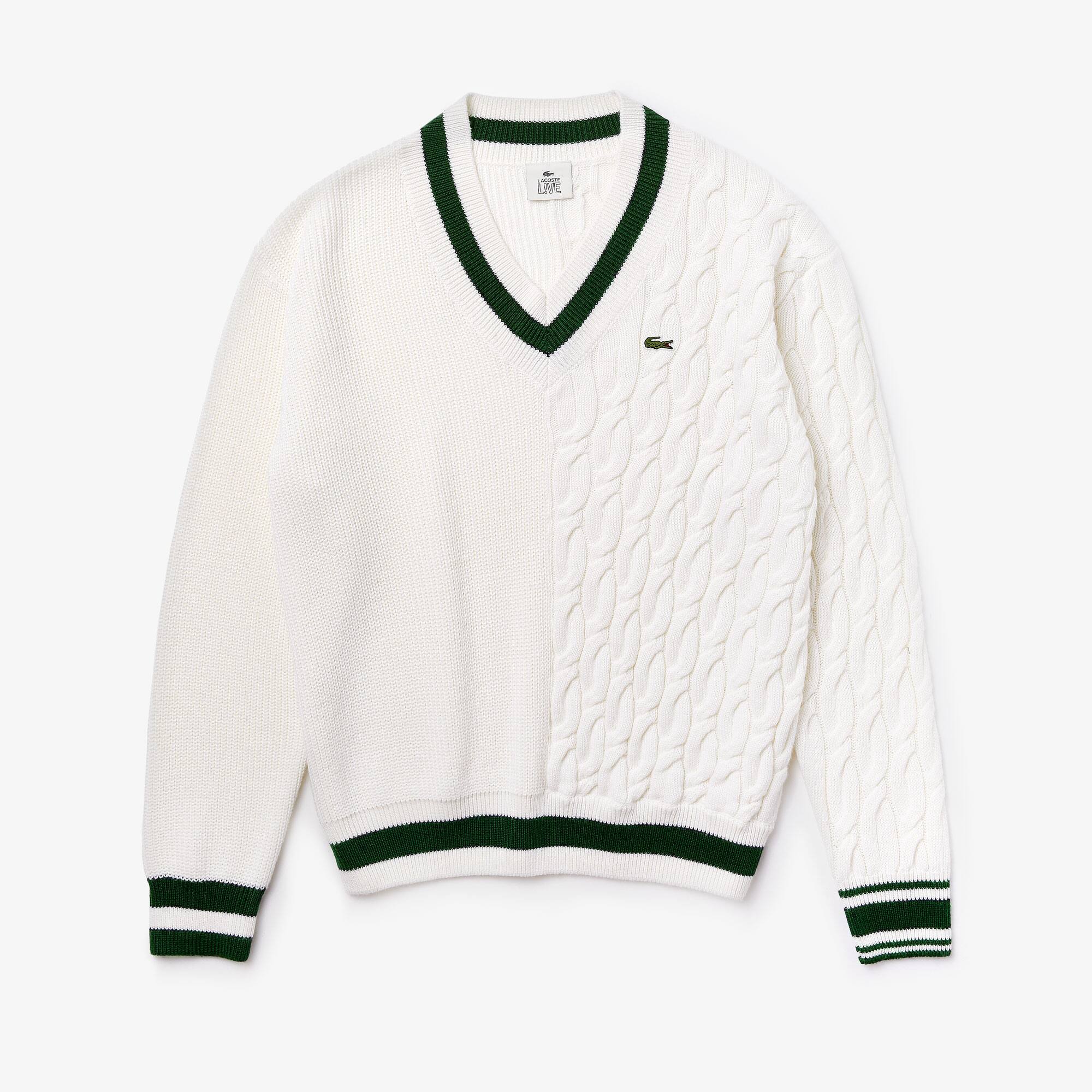 pull lacoste laine col v
