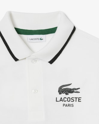 Polo en Petit Piqu&eacute; col ray&eacute;