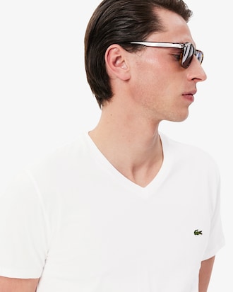 T-shirt coton Pima léger col V