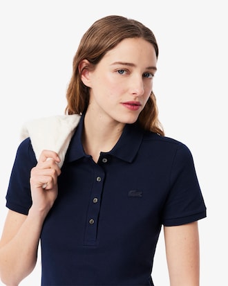 Robe polo slim fit en mini Piqué stretch