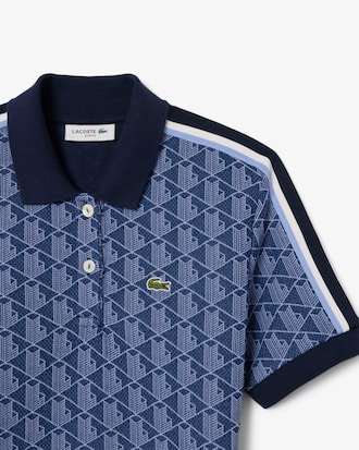 Robe polo slim fit jacquard monogramme