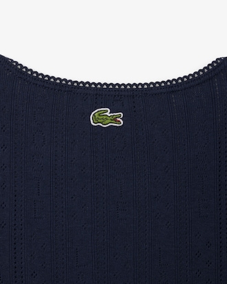 Débardeur slim fit coton maille pointelle