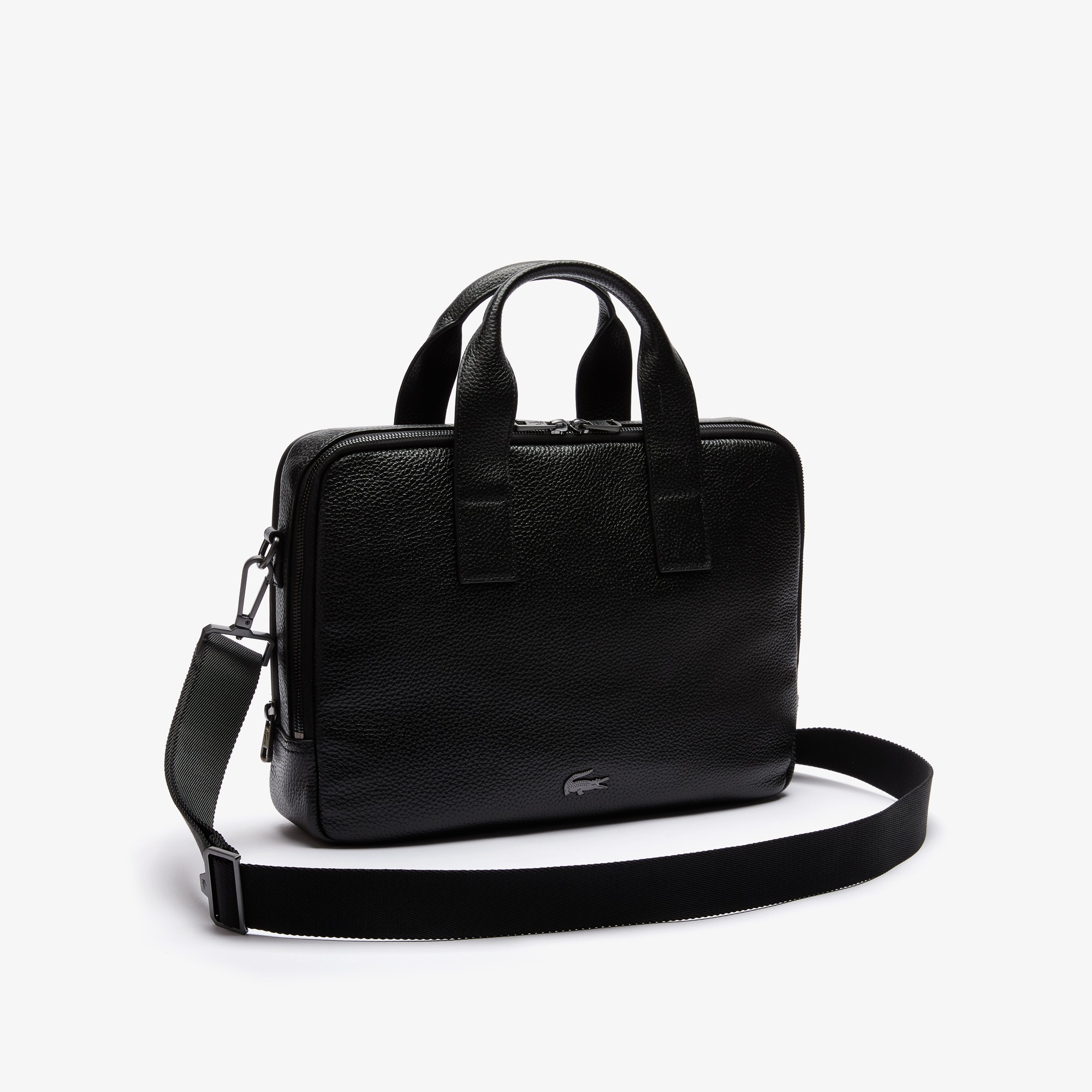 Sac à ordinateur Soft Mate souple en cuir grainé mat LACOSTE