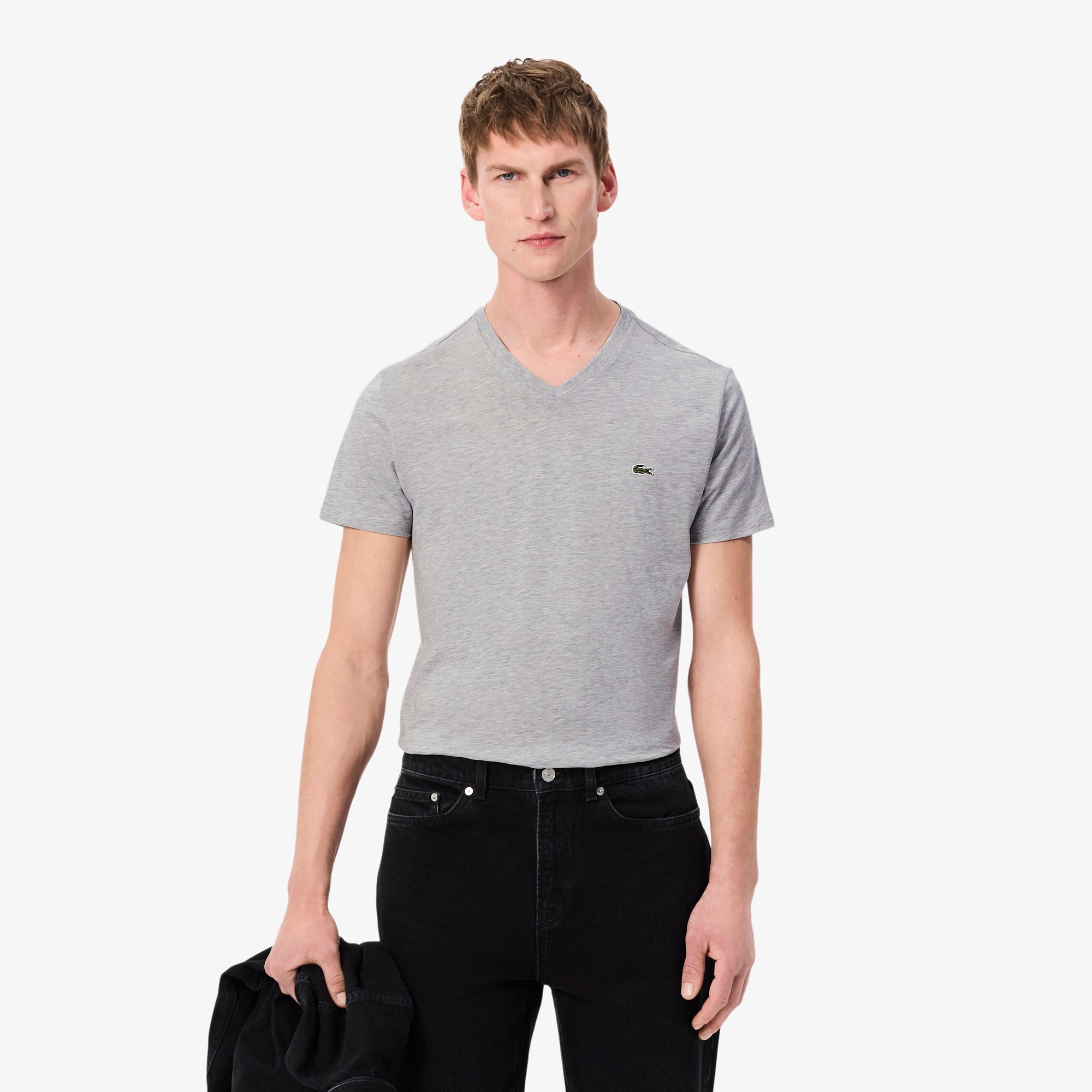 T-shirt coton Pima léger col V - T-shirts homme - Nouveautés