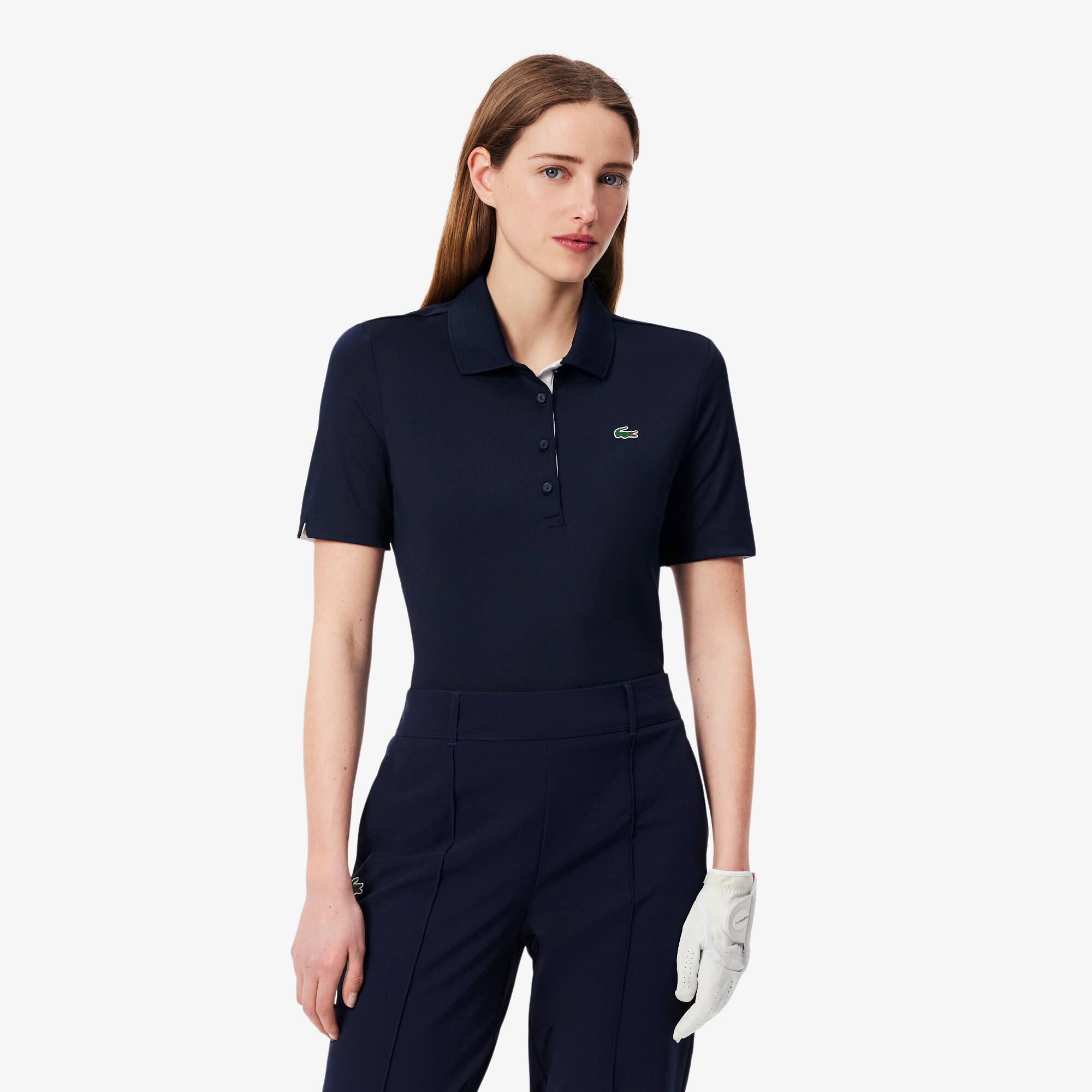 Polo Golf Lacoste SPORT stretch et respirant Taille 40 Bleu Marine / Blanc