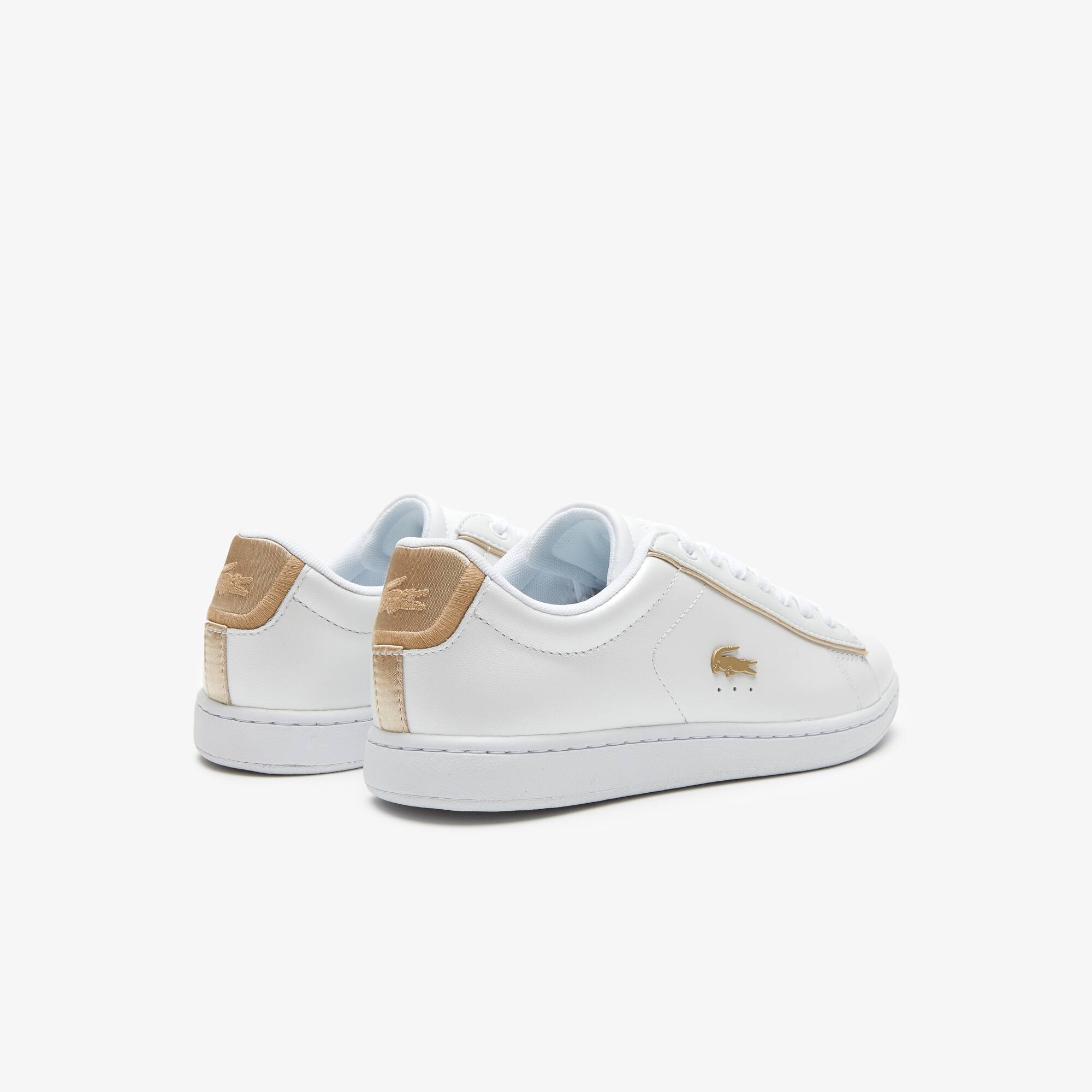 basket lacoste femme noir et or