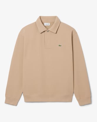Sweatshirt col polo Piqu&eacute;