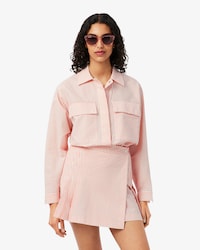 Veste seersucker ray&eacute;e