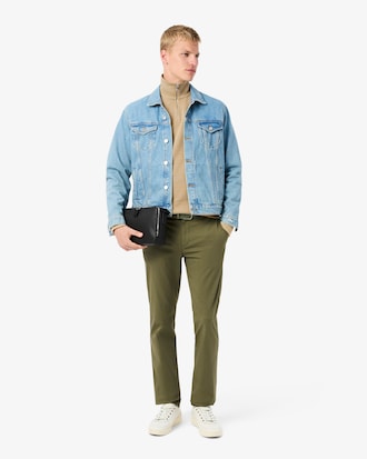 Sweatshirt zippé interlock col montant