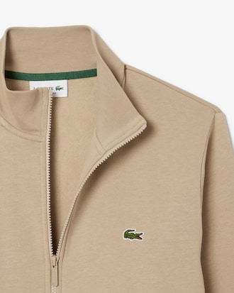 Sweatshirt zipp&eacute; molleton col montant