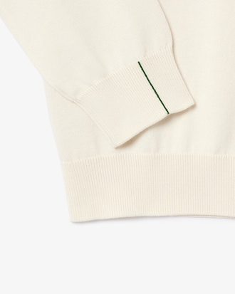 Pull coton uni col rond