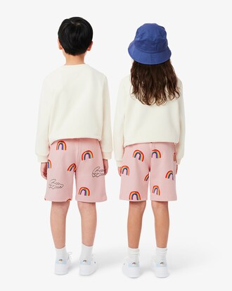 Short en molleton imprimé arc-en-ciel